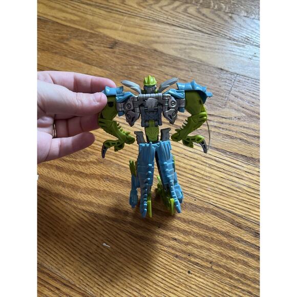 Transformers 4 Age of Extinction Slash Dinosaur Raptor Action Figure Blue Green - Picture 2 of 3